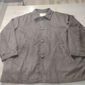 Rainforest 2 In 1 Coat Men's XXL Brown Zip Out Insulated Liner Jacket  EUC